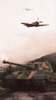 an airplane flying over a tank in the air