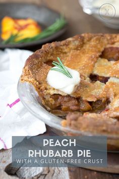 a pie sitting on top of a wooden table