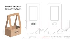 an image of a paper box with the lid open and instructions to cut it out