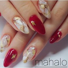 Red Nail Art Designs, Korean Nail Art, Red Nail Art, Nagellack Trends, Elegant Nail Art, Asian Nails, Galaxy Nails, Wedding Nail, Her Nails