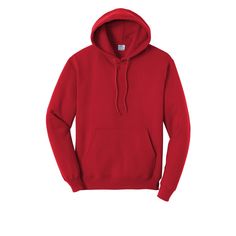 Get the Port & Company® Tall Core Fleece Pullover Hooded Sweatshirt at Michaels. com. Cozy sweats in our core weight. 7.8-ounce, 50/50 cotton/poly fleece. Cozy sweats in our core weight. Details: Available in multiple colors and sizes 7.8-ounce, 50/50 cotton/poly fleece Air jet yarn for softness Self-fabric lined hood with dyed-to-match drawcords Front pouch pocket Tear-away label | Port & Company® Tall Core Fleece Pullover Hooded Sweatshirt in Red | Large Tall | Michaels® Custom Printed Shirts, Comfort Color, Red Hoodie, Hoodie Print, Custom Clothes, Hooded Sweatshirt, Pullover Hoodie, Hooded Sweatshirts, Printed Shirts