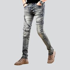 Make a statement this season with our 2023 Autumn Collection mid-waist vintage riding jeans! We’ve crafted a timelessly chic piece that blends vintage style with a modern biker appeal. Featuring a skinny fit, embroidered accents, zipper & button closure, and stretchy fabric, this is the perfect piece for a timelessly fashionable look.Distinctive Features: Vintage Style: An undeniable classic, this piece is a timelessly chic addition to your wardrobe. Biker Appeal: Show off your edgy sensibilitie