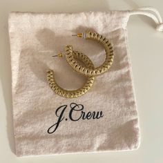 Never Worn Lightweight Perfect For The Holidays ;) Golden Hoops, J Crew Jewelry, J Crew, Jewelry Earrings, Women Jewelry, Holidays, Gold, Women Shopping, Color