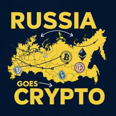 an image of a map with crypt symbols on it and the words russian goes crypto