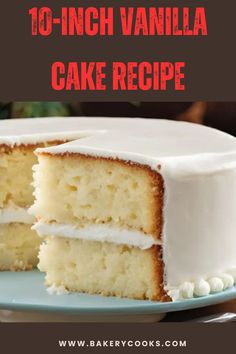 A 10-inch vanilla cake recipe typically involves preparing a light, fluffy cake with a tender crumb. It begins by creaming together butter and sugar until light and fluffy, then adding eggs one at a time, incorporating vanilla extract for flavor. Dry ingredients such as flour, baking powder, and salt are sifted and added alternately with