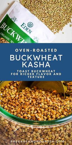 buckwheat kasha in a bowl with the title overlay