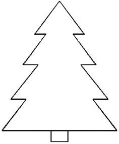 a line drawing of a christmas tree with no leaves on the top and bottom branches