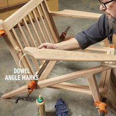 DIY Outdoor Chair Build Danish Modern Chairs, Wood Working Gifts, Wood Crafts Diy, Diy Chair, Wood Working For Beginners