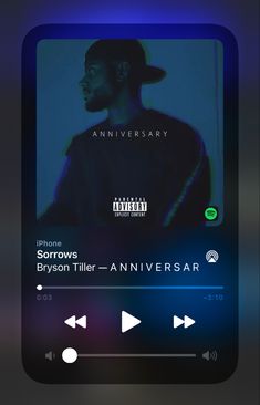 an iphone screen with the music player on it