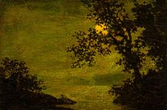 an image of a painting with trees in the background