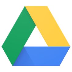 the google logo is shown in green and yellow, as well as an image of a triangle