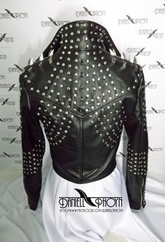 Spiked Jacket, Studs And Spikes, Studded Leather Jacket, Battle Jacket, Studded Jacket, Rocker Chic, Genuine Leather Jackets, Leather Motorcycle Jacket, Studded Leather