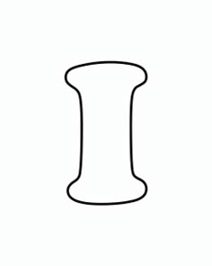 a black and white drawing of a tall, round object on a white background with the word'i'written below it