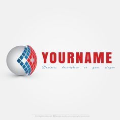 the logo for your name is an egg with a blue and red design on it