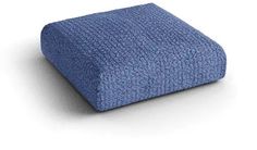 a blue towel on a white background