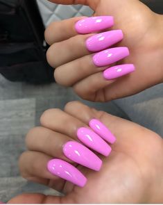 Barbie Pink Nails, Unicorn Nails, Glow Nails, Acrylic Nails Coffin Short, I Love Nails, Acrylic Nails Coffin, Fabulous Nails, Dream Nails