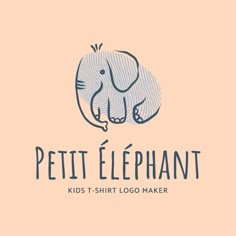 a logo for a children's t - shirt maker with an elephant on it