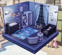 Sims 4 Nursery No Cc, Kids Bedroom Sims 4, Sims 4 Family, Good Night Sleep Tight, Fantasy Bedroom, Sims 4 Anime, Children Room Boy