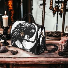 gothic raven satchel bag Cottagecore Backpack, Western Goth, Gothic Raven, Goth Witch, Boho Goth, Sling Bags, Goth Aesthetic