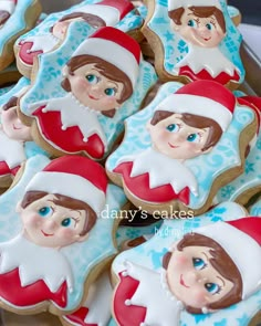 cookies decorated with the likeness of an elf