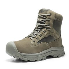 PRICES MAY VARY. Rubber Toe Cap Impact Protection: The rubber toe cap shields against impact and wear, offering enhanced durability and protection during outdoor activities and rough terrains. These tactical boots for men are designed to withstand demanding work and hiking conditions. 4-Hour Waterproof Upper Blocks Moisture: With a waterproof upper, these boots keep your feet dry for up to 4 hours, preventing moisture from seeping in during wet conditions. Perfect for military duty or hiking in Military Tactical Boots, Army Boots, Walking In The Rain, Tactical Boots, Military Tactical, Military Boots, Boots For Men, Fashion Toys, Oxford Fabric