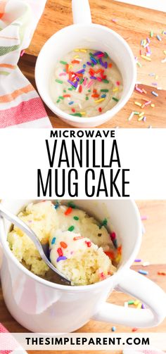 this microwave vanilla mug cake is so good it's ready to be eaten