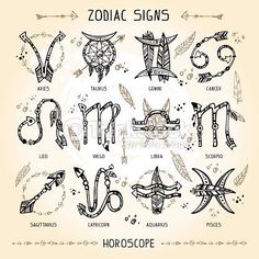 zodiac signs and astrological symbols