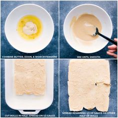 how to make homemade hummus in a bowl and then spread with butter on top