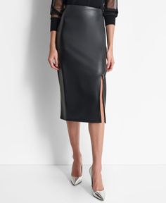 out of stock Womens Pencil Skirt, Faux Leather Midi Skirt, Leather Midi Skirt, Womens Pencil Skirts, Under Dress, Black Midi Skirt, Cashmere Coat, Plus Dresses, Pant Shirt