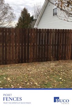 NA Fence Quotes, Wood Fence Installation, Vinyl Picket Fence, Steel Fence Posts, Wood Picket Fence, Wood Fence Post, Fencing Options, Wood Fencing, Wood Fences