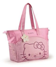 Mom On The Go Pink Hello Kitty Anime Cartoon Diaper Bag Storage Handbag | eBay Hello Kitty Handbags, Hello Kitty Baby, Mummy Bag, Kitty Baby, Hello Kitty Bag, Stroller Bag, Pink Hello Kitty, Baby Diaper Bags, Large Shoulder Bags