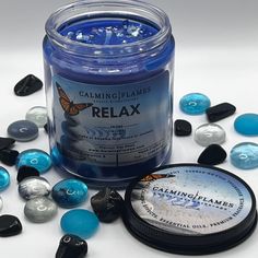 Scented Candles - Blue Candle - Lavender & Rosemary - Aromatherapy Candles - Relax Candles Popular Candle Scents, Popular Candle, Candles With Essential Oils, Smelling Candles, Lavender And Rosemary, Best Smelling Candles, Blue Candle, Candle Fragrance, Long Lasting Candles