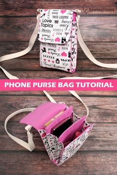 the phone purse bag sewing pattern is easy to sew