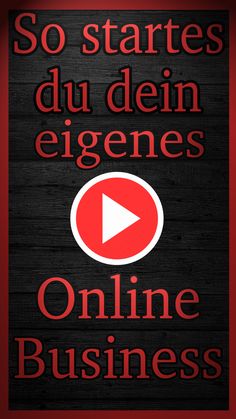 a red and black sign that says, so startes du dei egienes online business