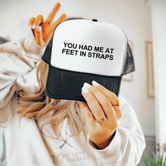 You Had Me at Feet in Straps | Gym Hat | Workout Hat | Pilates Gift for Her | Pilates Hat | Gym Weekend Apparel | Gift for Pilates Lover