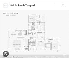 the biddle ranch vineyard floor plan with three bedroom and two bathroom units on each side