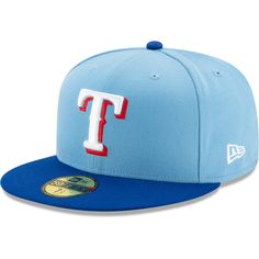 Men's Texas Rangers New Era Light Blue/Royal 2020 Alternate 2 Authentic Collection On Field 59FIFTY Fitted Hat Texas Rangers Hat, Spud Webb, Rangers Team, Texas Rangers Baseball, Mlb Hats, 59fifty Hats, Blue Crown, New Era Cap, New Era 59fifty