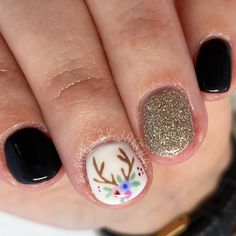 Deer On Nails, Antler Nails, Deer Nails, Floral Nail, Nails 2021, Nail Idea, I Have Done, Floral Nails, Mani Pedi