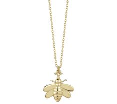 This bee-utiful bee pendant with chain is a charming addition to any buzzworthy look! From Luminosa Gold. Bee Pendant, Gold Bee, Pendant With Chain, Pin Cushions, Spring Rings, Gold Chains, Bee, 14k Gold, Jewelry Necklaces