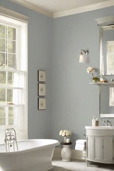 bathroom wall paint,bathroom painting ideas,home painting tips,interior wall painting Bathroom Wall Color, Bathroom Paint Color, Powder Room Paint Colors, Chip Ideas, Powder Room Paint, Classy Bathroom, Aunt Flo