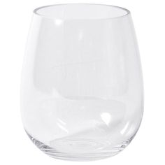 a clear wine glass on a white background