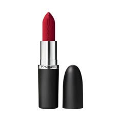 Our iconic Matte Lipstick has been maxed out to give lips more with a silky-matte finish and good-for-lips formula that looks richer, feels better and lasts longer. Get more colour with full-coverage, pigment-rich payoff in our widest range of Artist-approved shades. Get more comfort with a creamy blend of coconut oil, organic shea butter and [organic] cocoa butter that conditions and nourishes lips. Get more care with instant and eight-hour moisture. Get more longwear with 12 hours of non-fadin Mac Russian Red, Mac Lipstick Shades, Gorgeous Wedding Makeup, Russian Red, Ruby Woo, Batons Matte, Lipstick Case, Makeup Tips For Beginners, Makeup Makeover