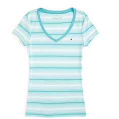 Tommy Hilfiger Multi Stripe Vneck Tee ($23) ❤ liked on Polyvore featuring tops, t-shirts, cotton v-neck tee, cotton tee, cotton t shirt, blue v neck t shirt and cotton v neck t shirts V Neck T Shirts, Blue V, V Neck Tee, Women Style, Aeropostale, Cotton T Shirt, Cotton Tee, Neck T Shirt, Cotton Tshirt