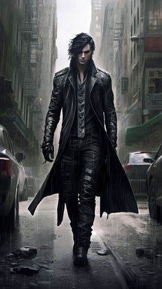 Cyberpunk created with AI by Amanda Church Gothic Groom, Steampunk Suit, Vampire City, Modern Beard Styles, Merry Gentry, Vampire Novel, Lightning Thief, Royal Clothing