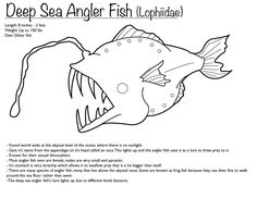 the deep sea angler fish is looking for food to eat coloring page with instructions