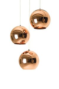 three circular lights hanging from the ceiling