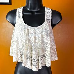 Lace Floral Embroidery Top Sleeveless Crop Top Flowly Back Is See Through Cream Color #Lacecroptop #Summercroptops #Unworncroptops #Perfectconditio. #Vintagecroptop Sleeveless Floral Embroidery Crop Top For Summer, Cropped Beach Tops With Floral Embroidery, Sleeveless Crop Top With Floral Embroidery For Beach, Lace Crop Top Tank Top, Bohemian Sleeveless Crop Top With Floral Embroidery, Sleeveless Floral Embroidered Crop Top For Beach, Floral Embroidered Cropped Top For Beach, Cropped Tops With Floral Embroidery For Beach, Cropped Lace Tank Top