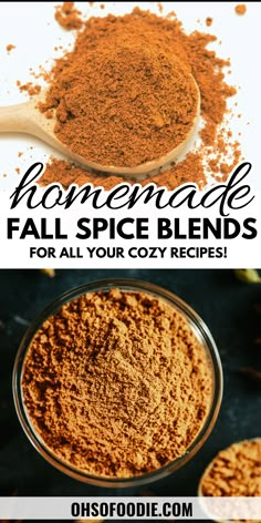 Text reads Homemade Fall Spice Blends