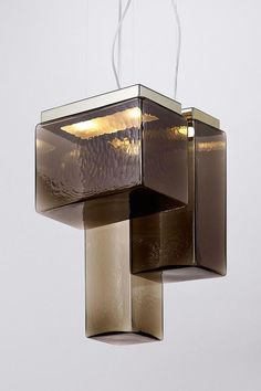 an unusual light fixture hanging from the ceiling