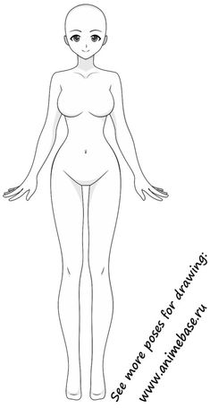 the female body is outlined in black and white